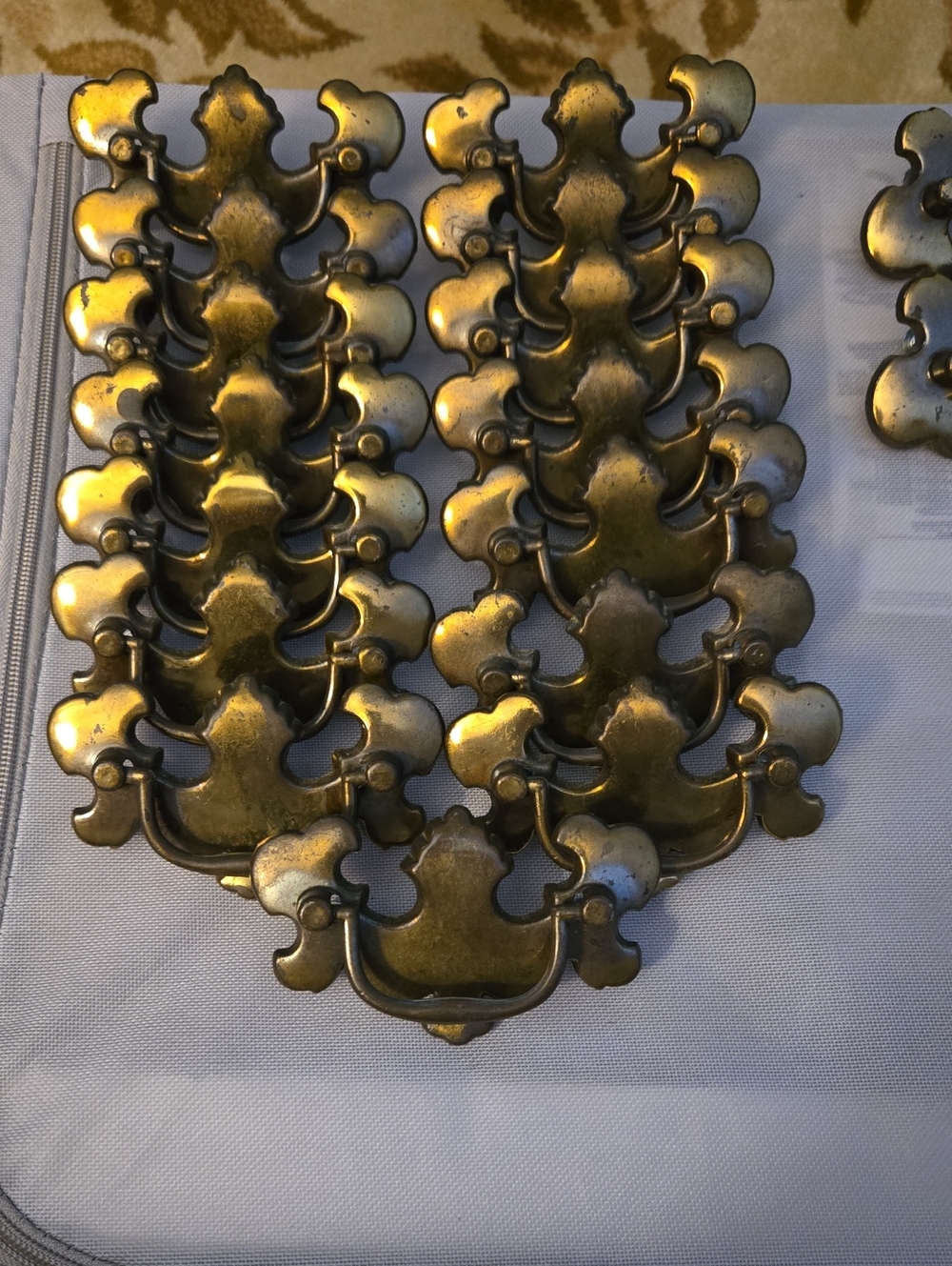 Brass  Vintage Drawer Pulls Set